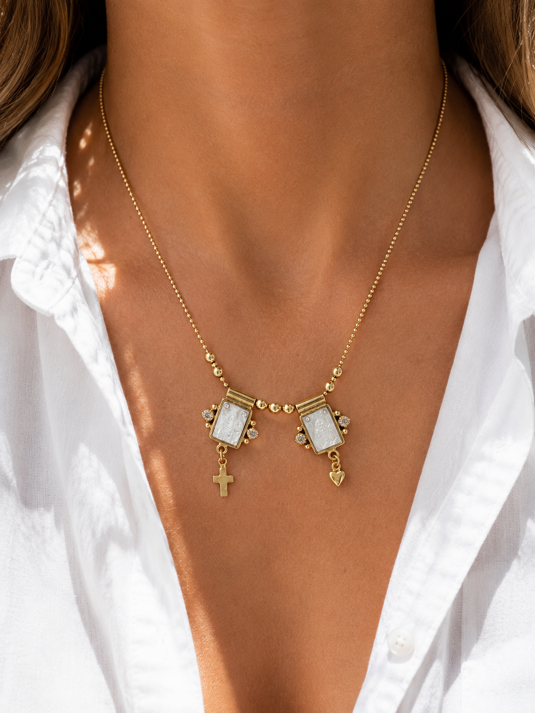 Divine Pearl Duo Scapular