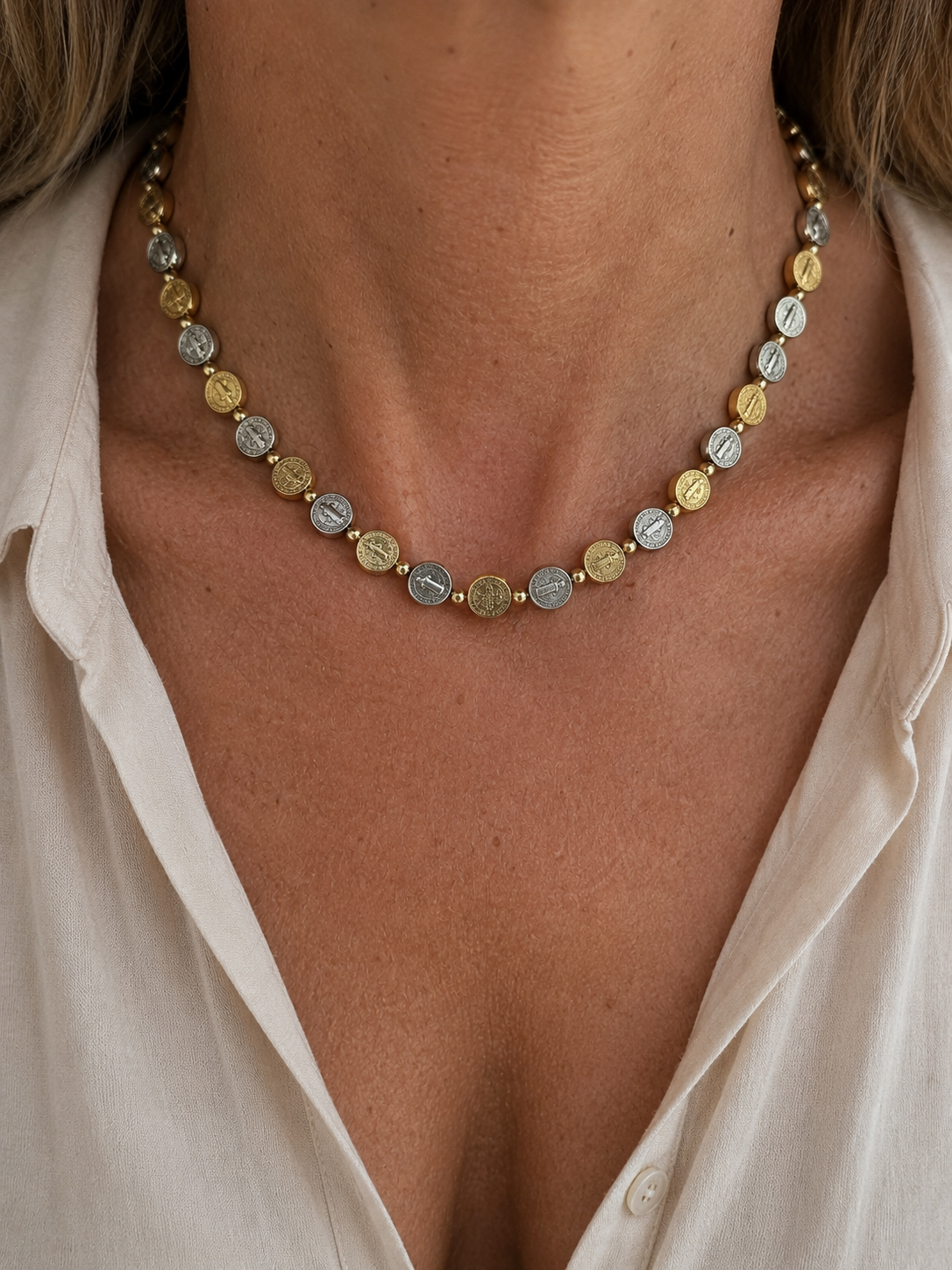 Golden Mix Saint Benedict Choker