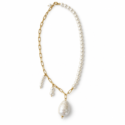 Baroque Pearl Statement Necklace