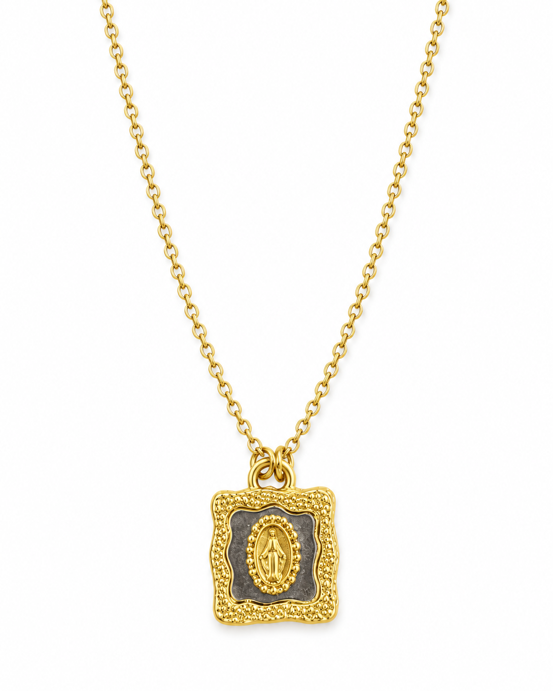 Golden Mix Miraculous Shield Necklace