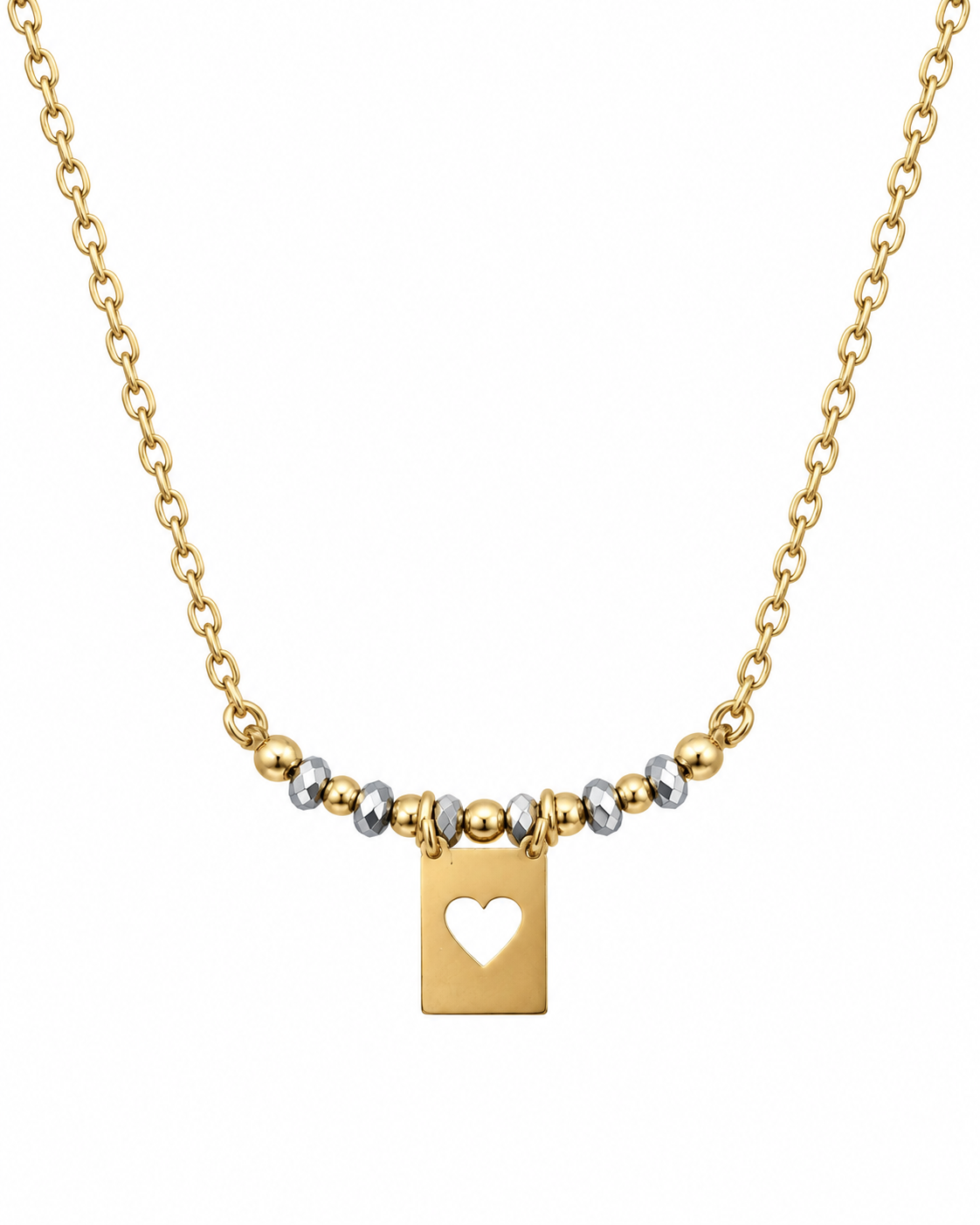 Heart Cutout Charm Necklace