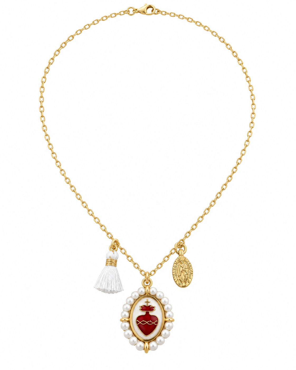 Sacred Heart Tassel Necklace