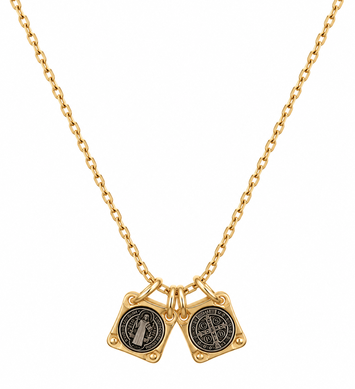 Classic Saint Benedict Scapular Necklace
