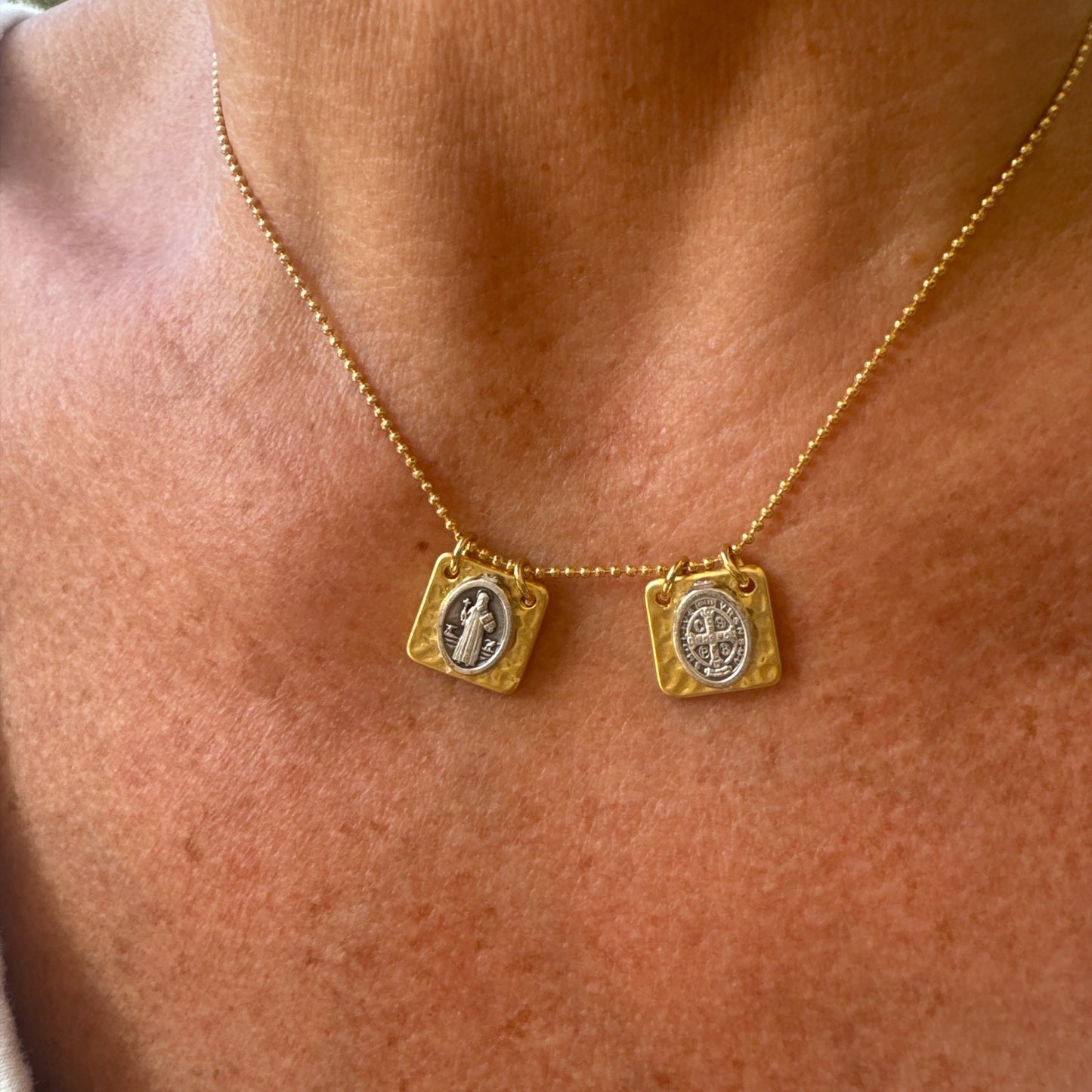 Saint Benedict Scapular Golden Mix