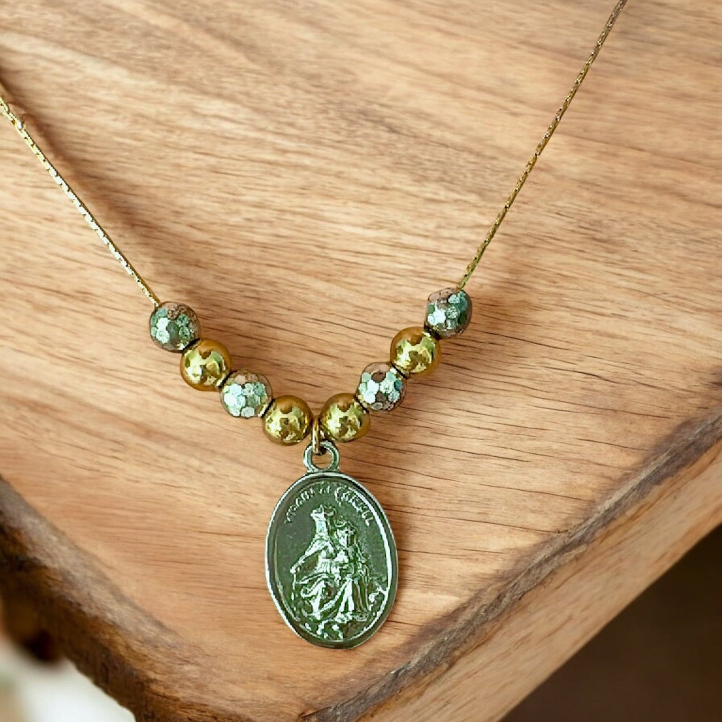 Our Lady of Mount Carmel Grace Medal Necklace