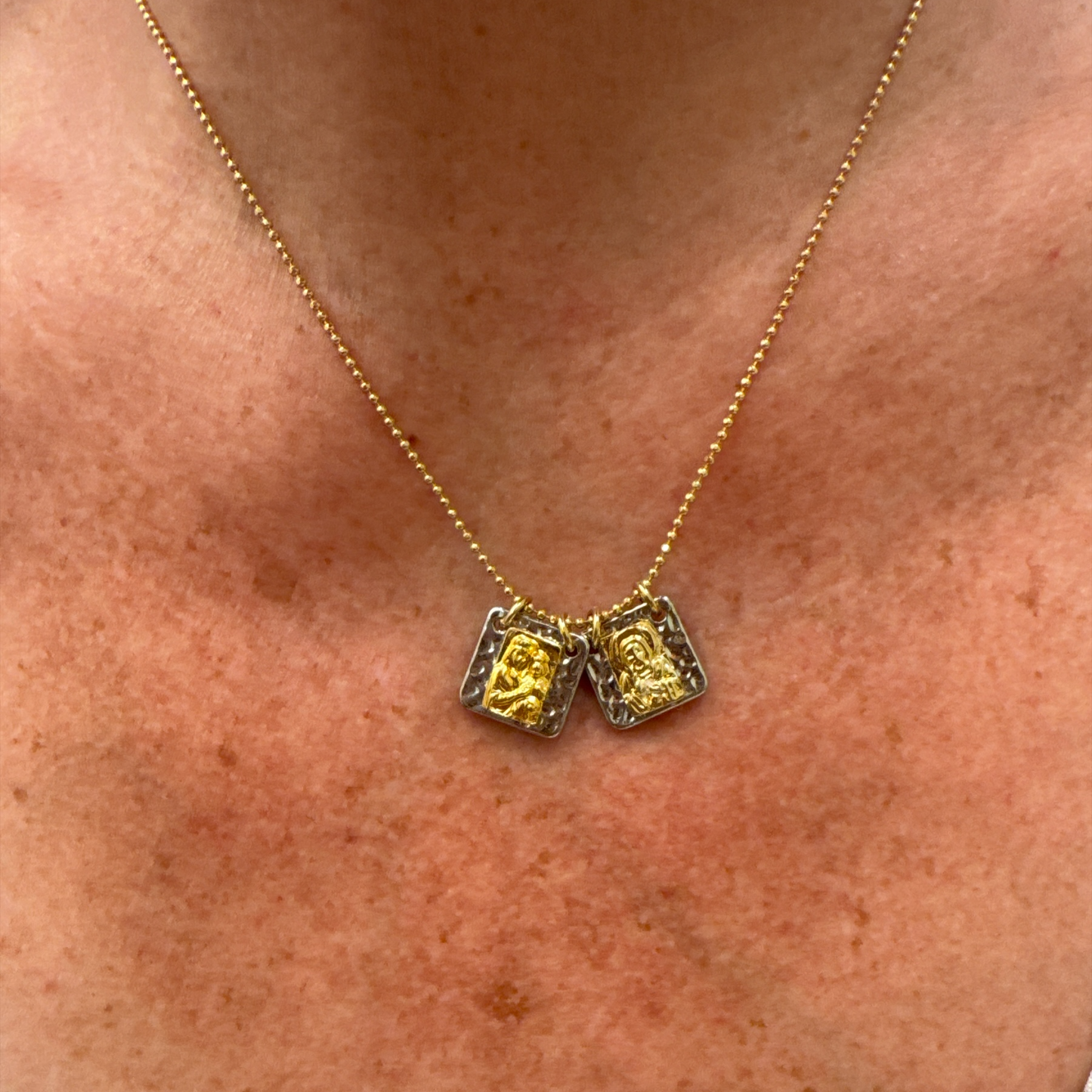 Bitono Collection : Our Lady of Mount Carmel Scapular Necklace