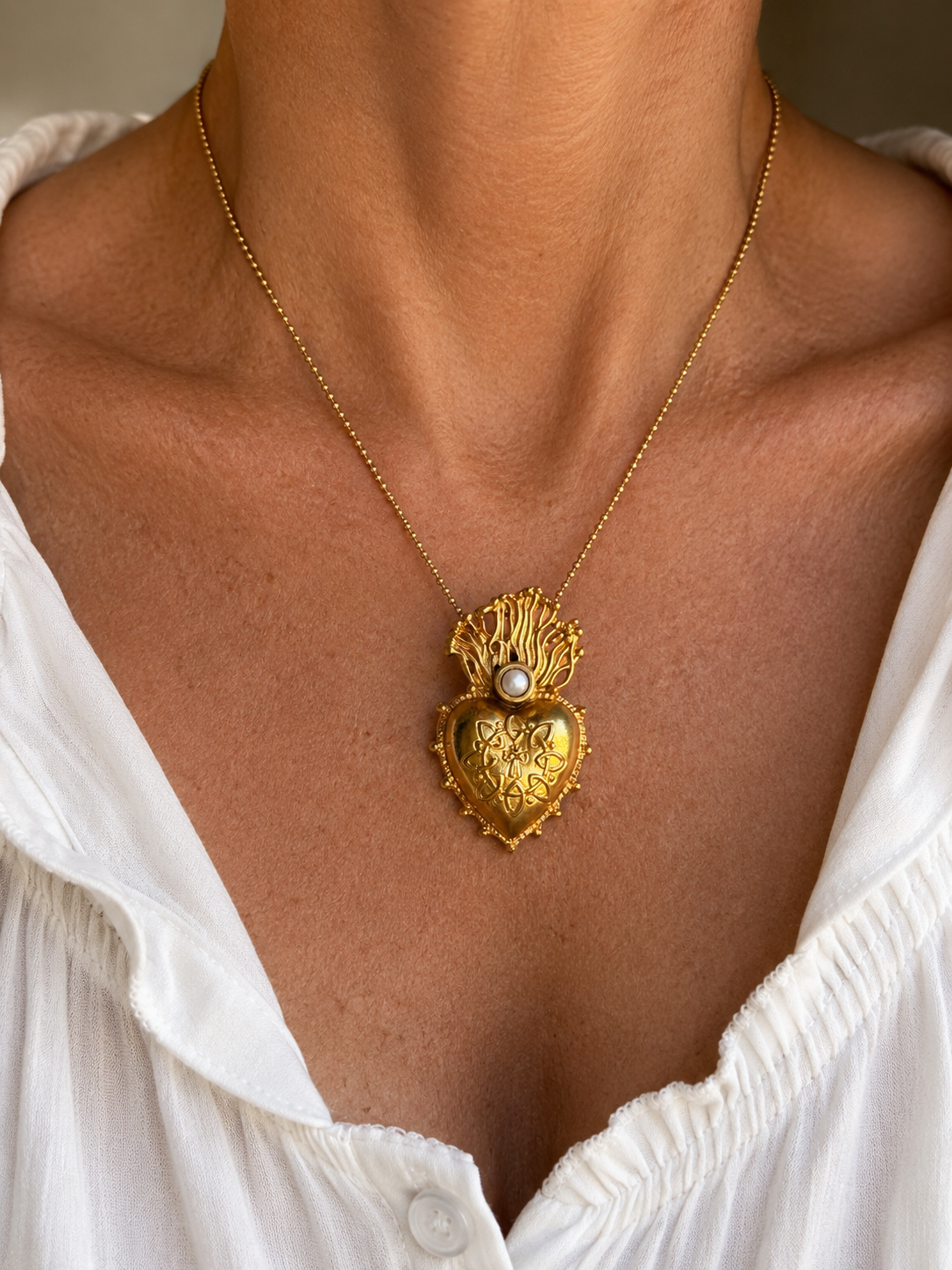 Mini Sacred Heart Necklace