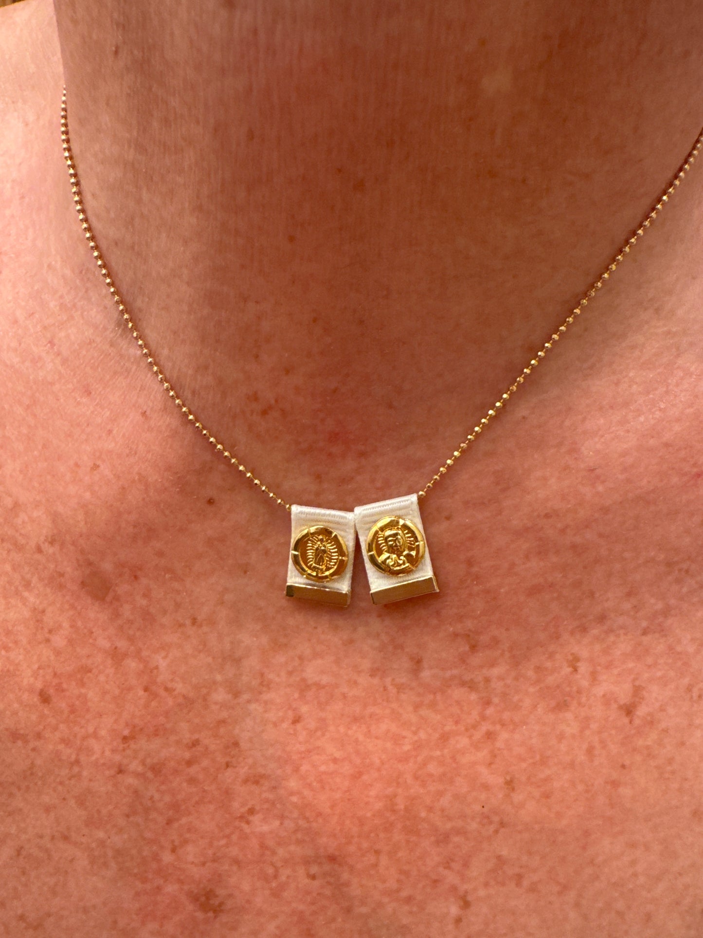 Cuchi Scapular – Guadalupe & Sacred Heart Chain Edition