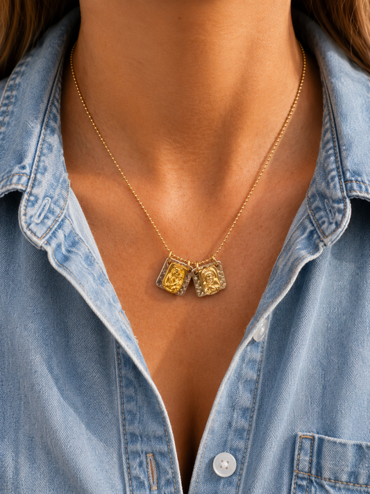 Bitono Collection : Our Lady of Mount Carmel Scapular Necklace