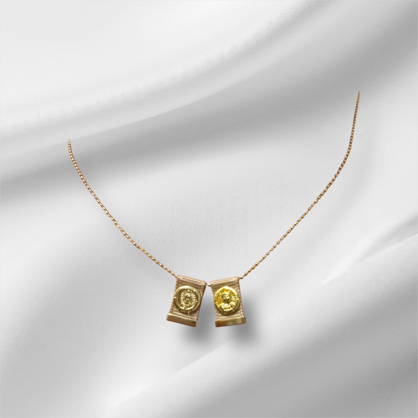 Cuchi Scapular – Guadalupe & Sacred Heart Chain Edition