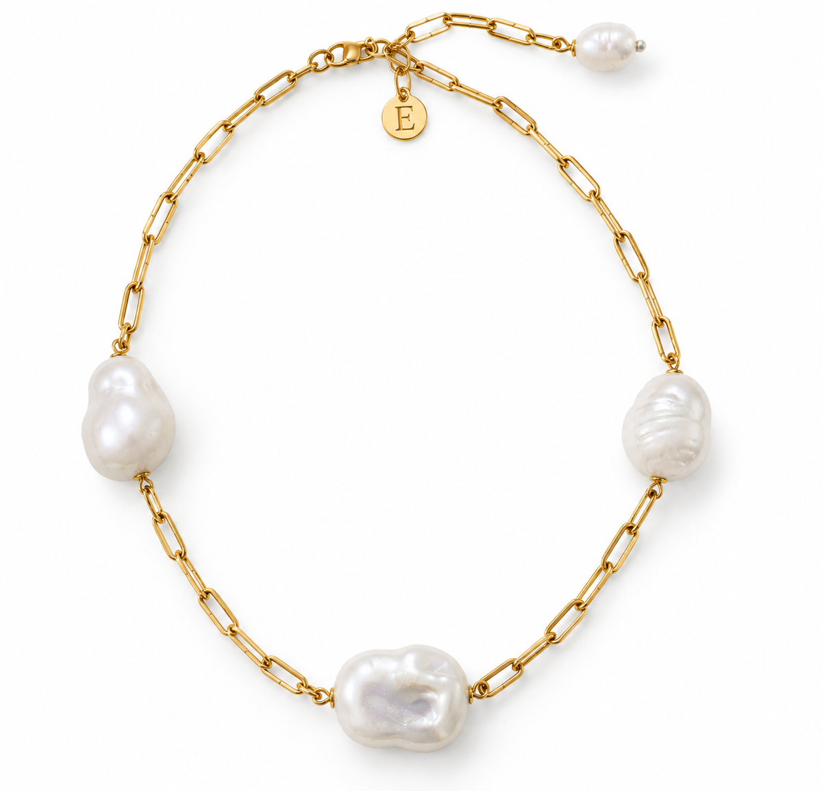 Pearl Trio Link Necklace