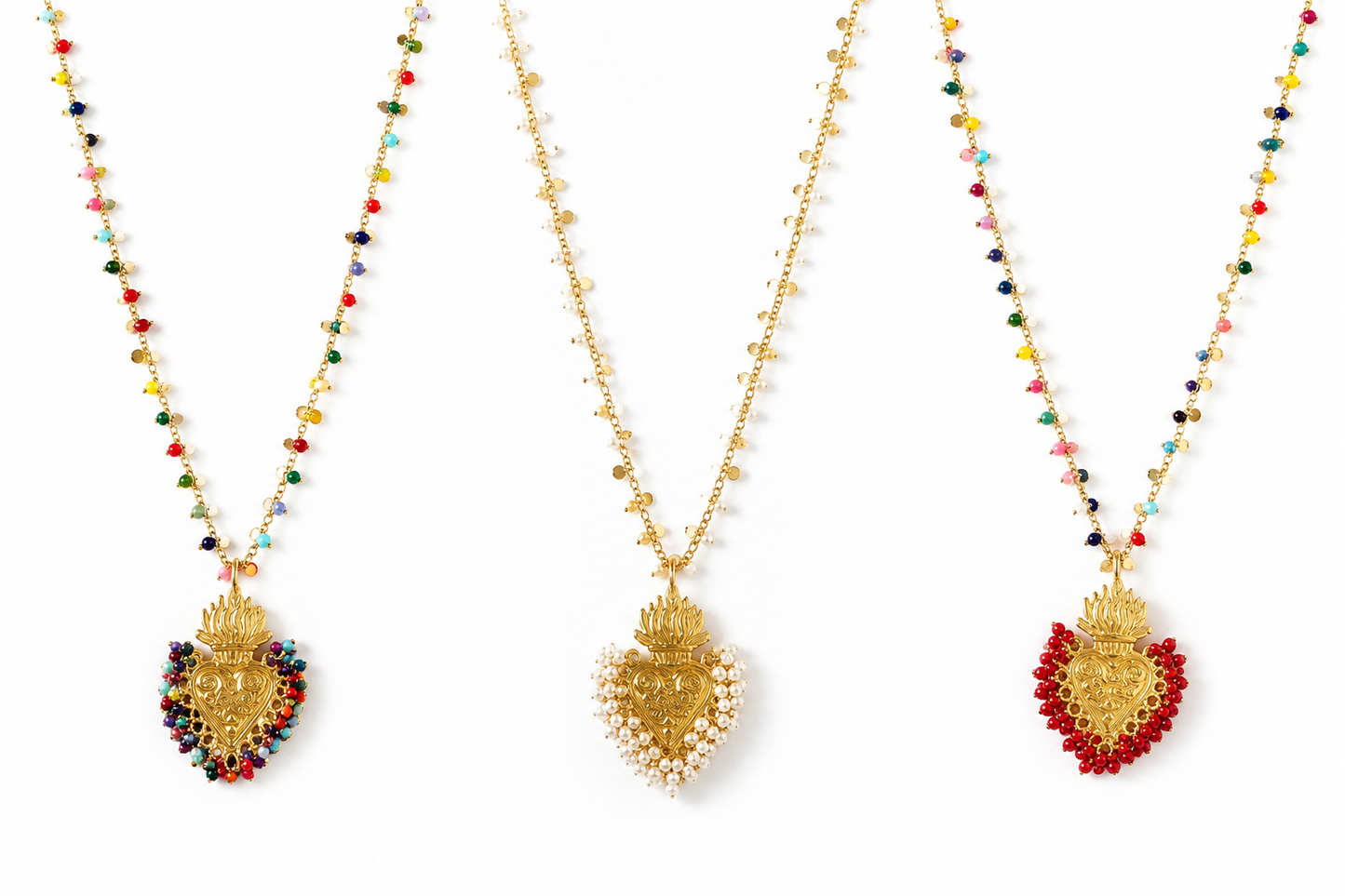 Collar de Cuentas Sagrado Corazón