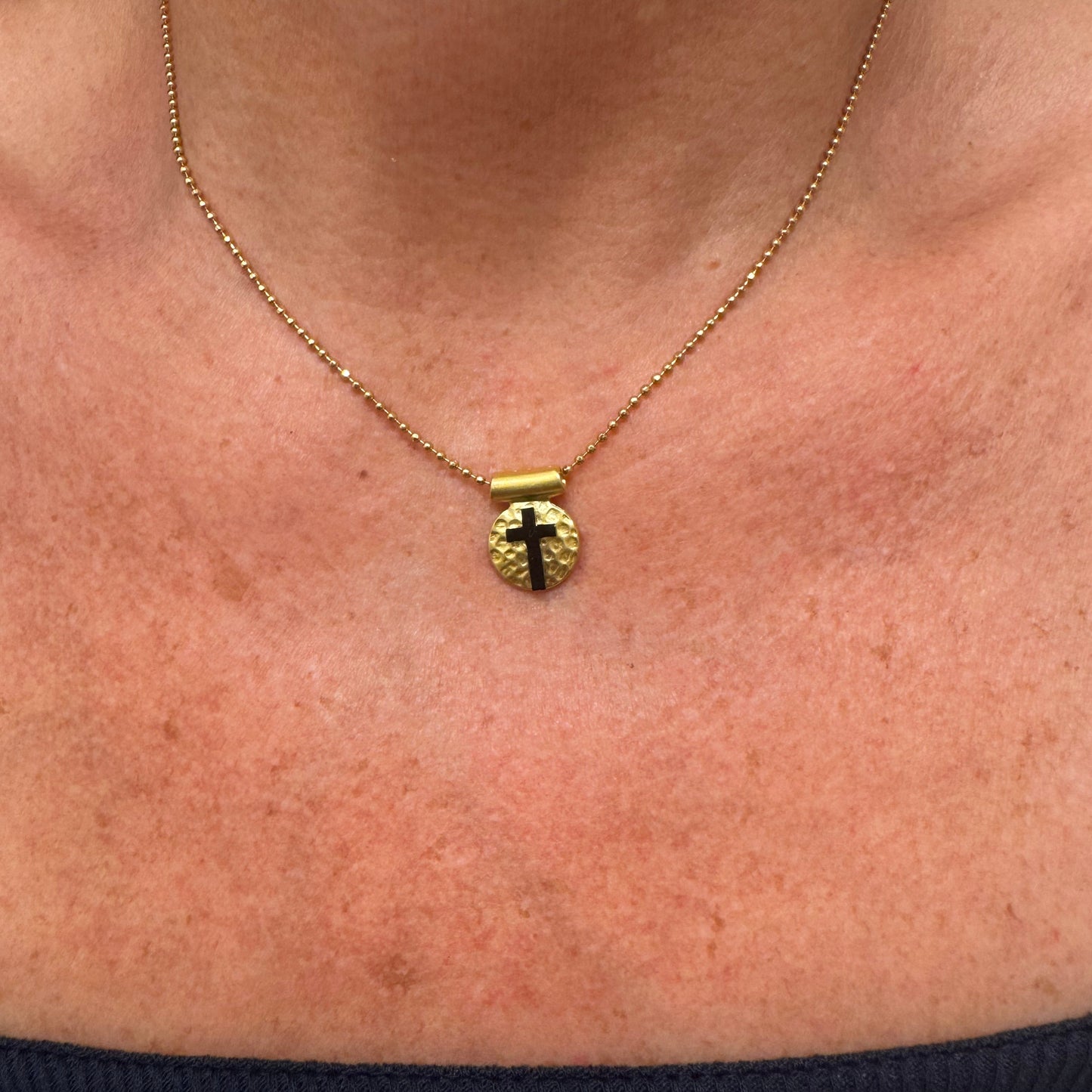 Mini Hammered Gold Medals – Faith, Eye & Hamsa