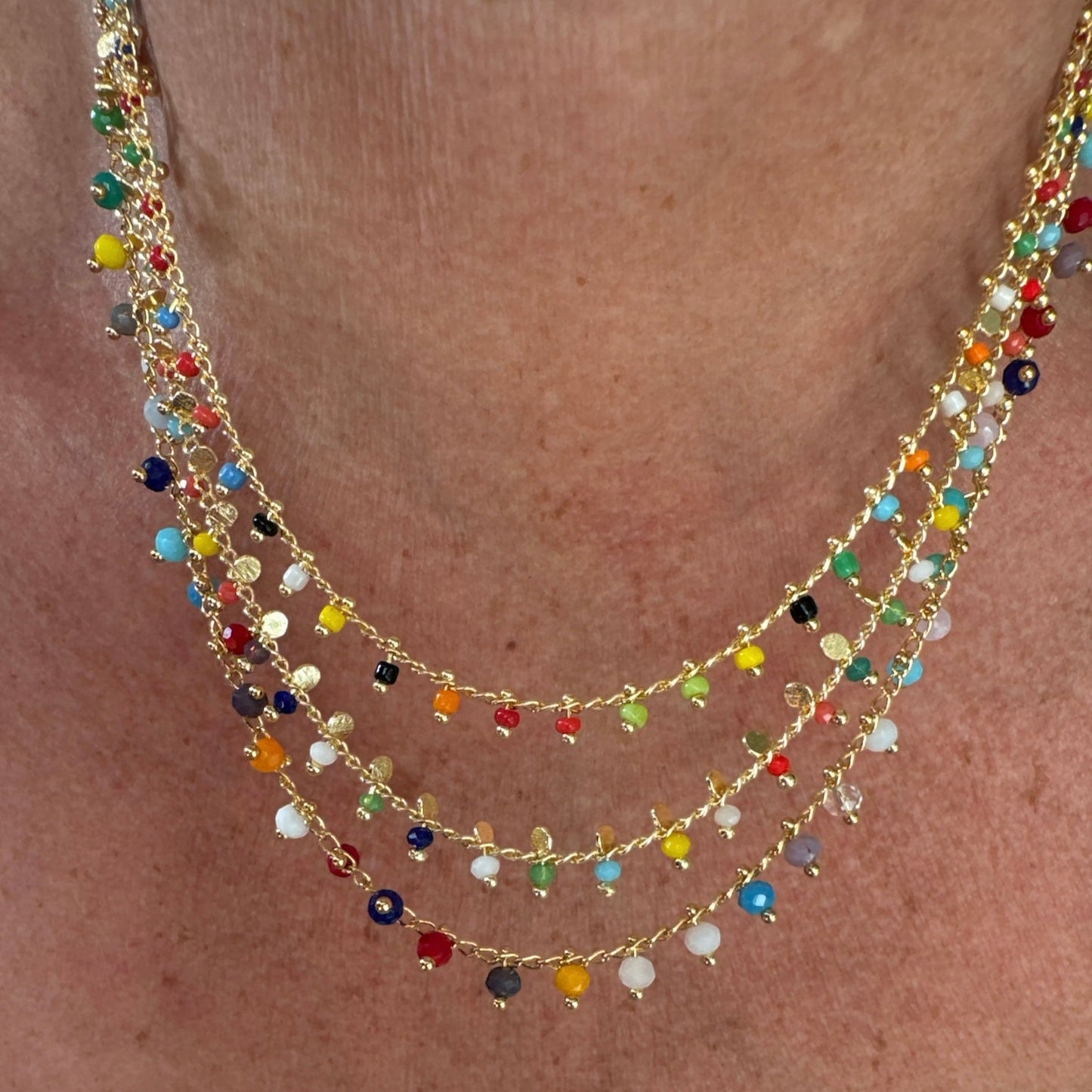 Multicolor Beaded Choker