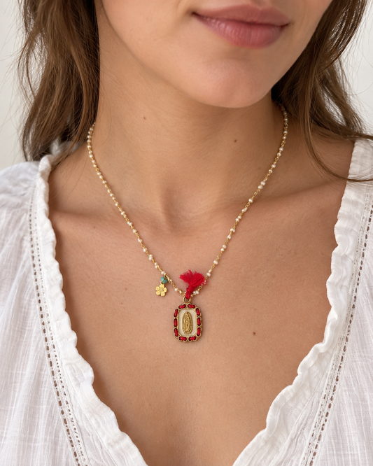 Guadalupe Pearl Tassel Necklace
