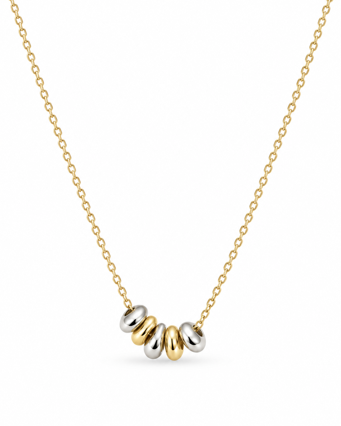 Golden Mix Everyday Ring Necklace