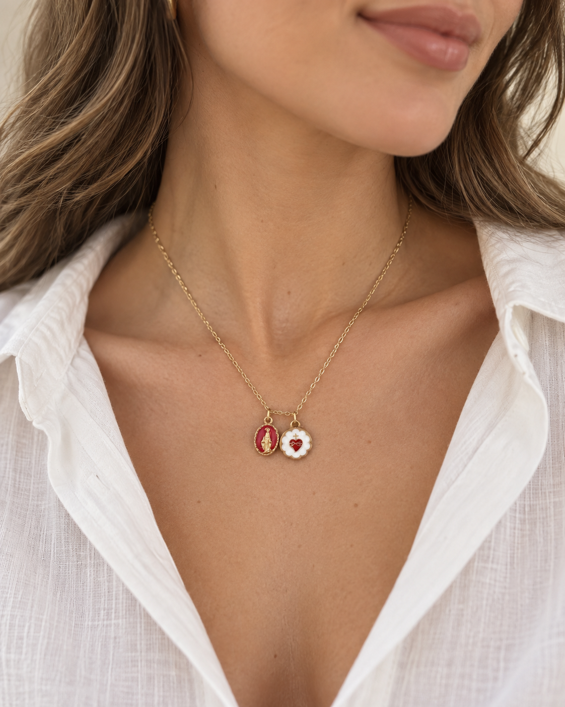 Faith Duo Scapular Necklace