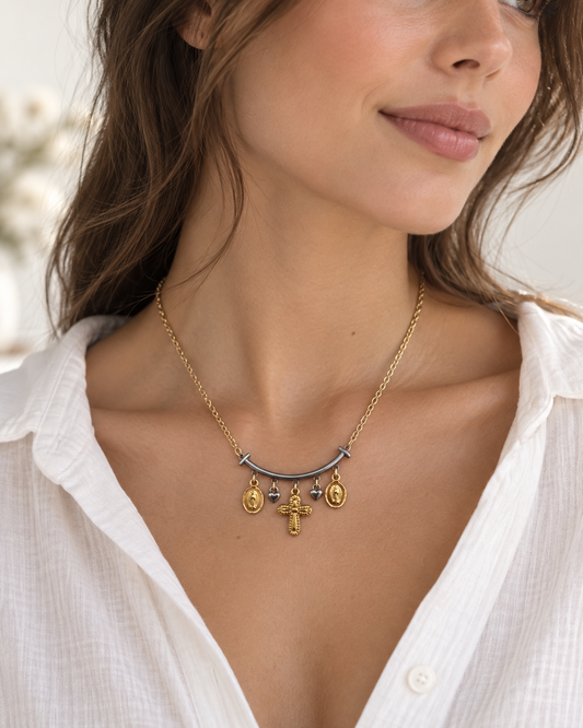 Sacred Mix Charm Choker Necklace
