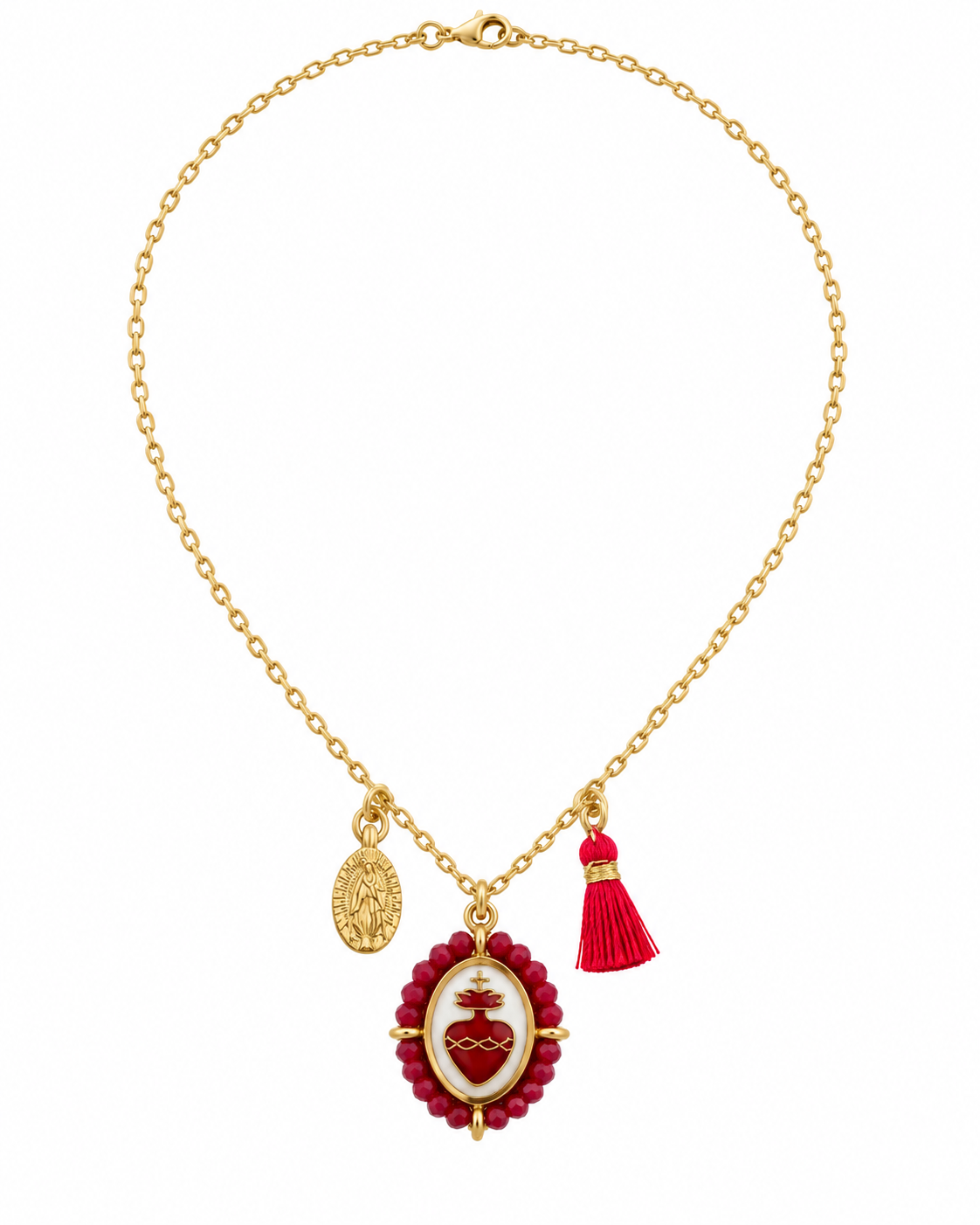 Sacred Heart Tassel Necklace