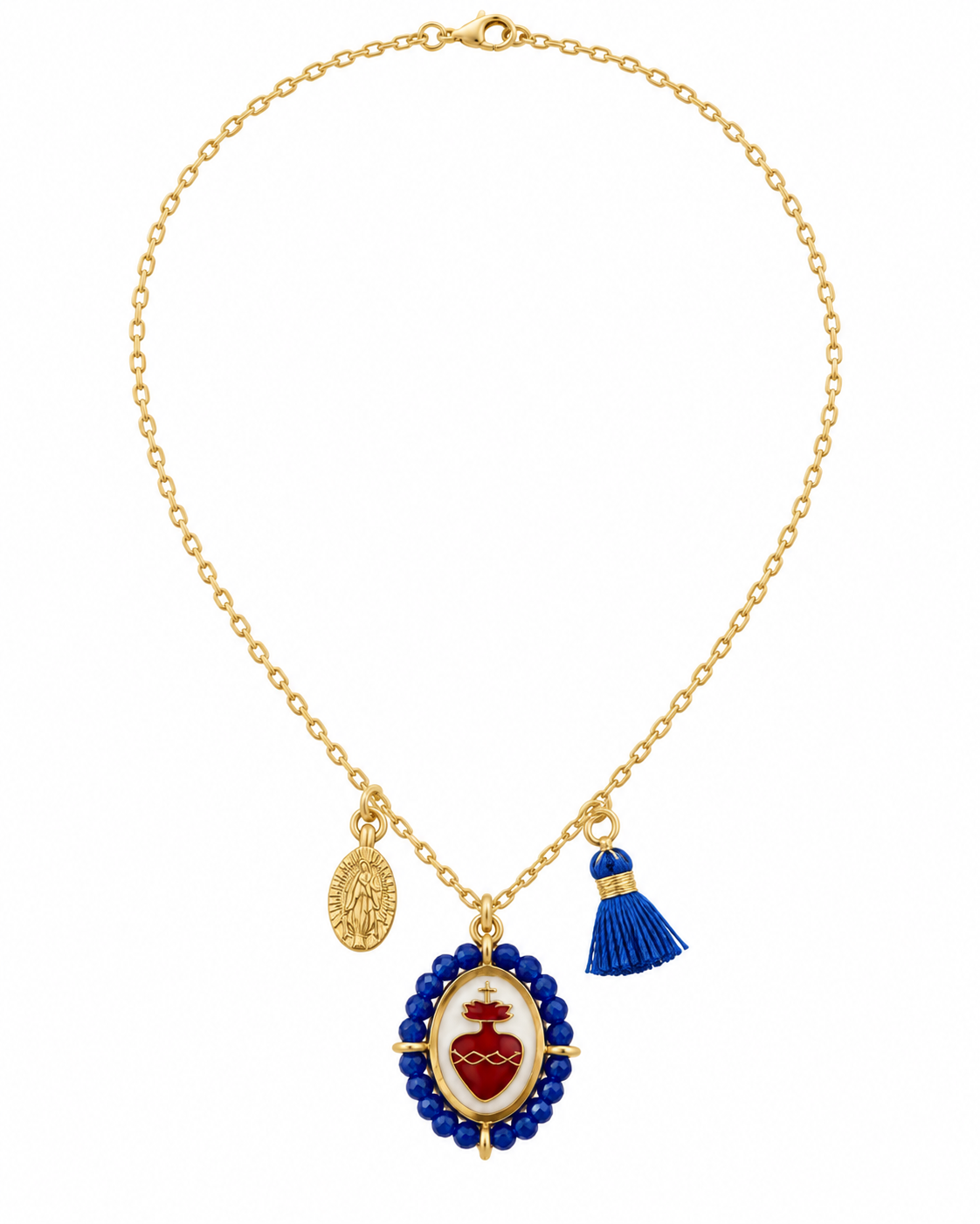 Sacred Heart Tassel Necklace