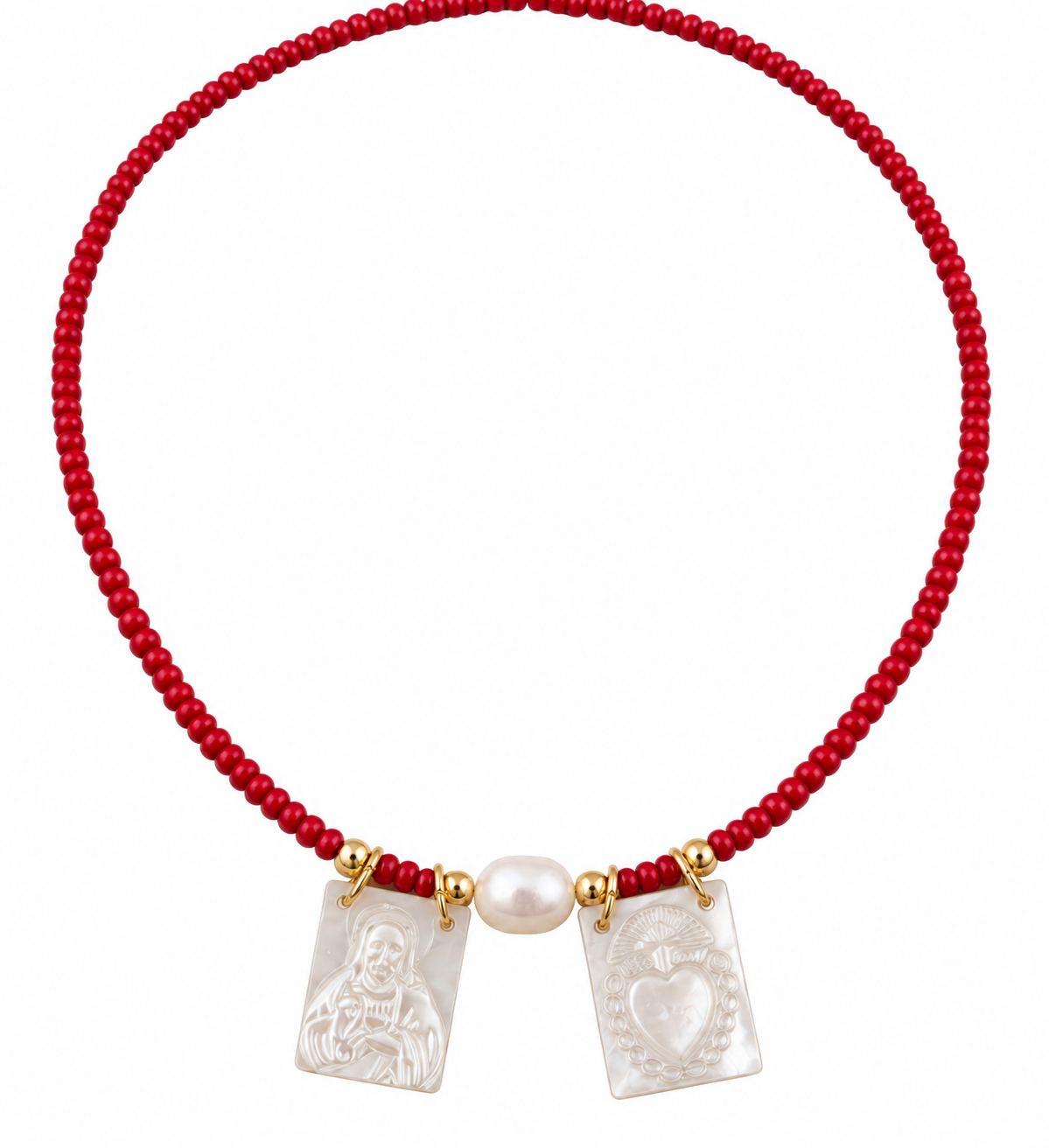Beaded Mother-of-Pearl Scapular
