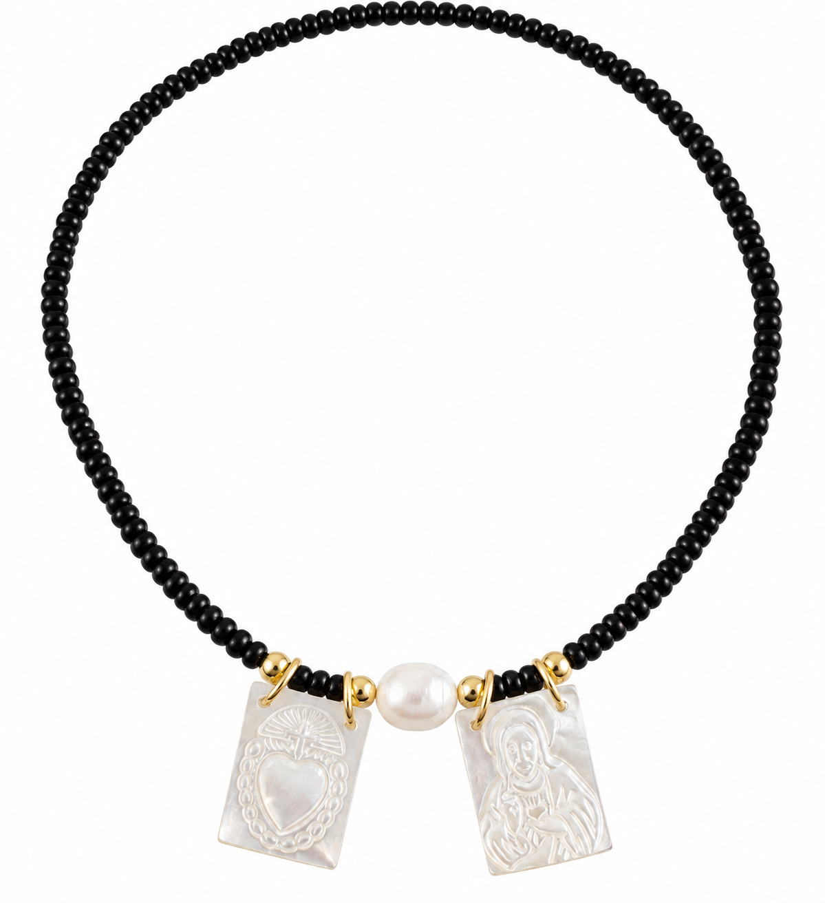 Beaded Mother-of-Pearl Scapular