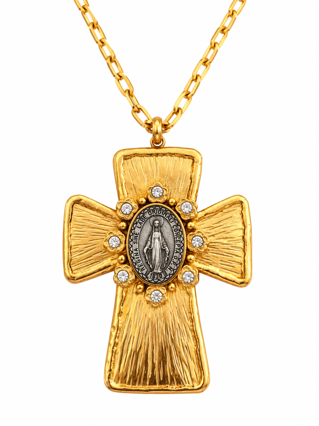 PRE-ORDER | Miraculous Hammered Cross Necklace