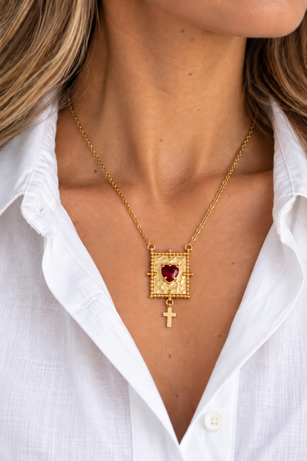 Sacred Heart Detente Necklace
