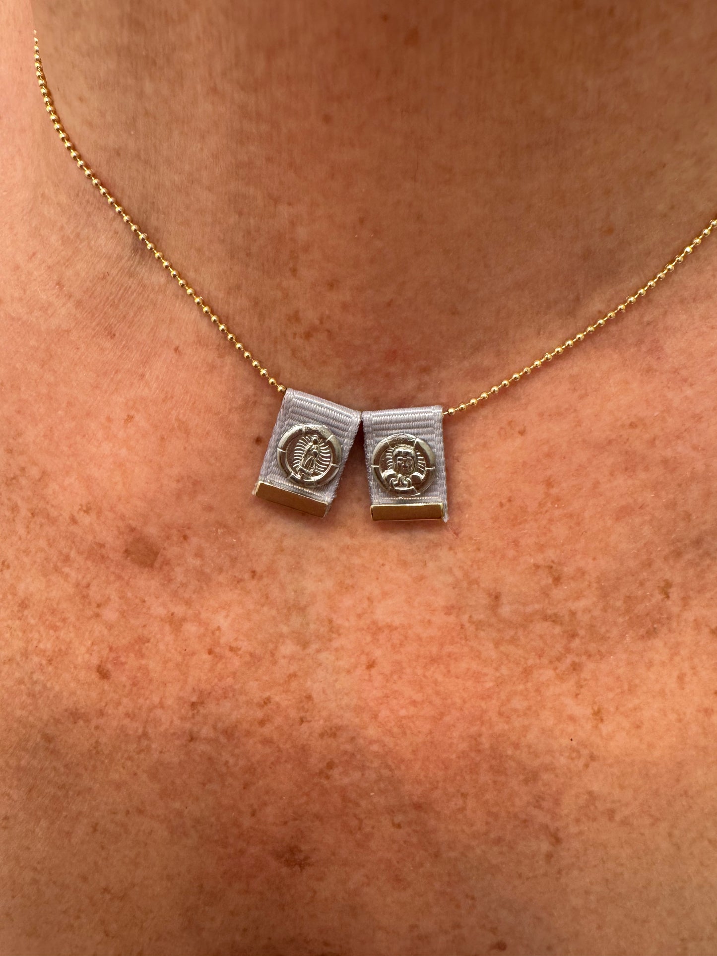 Cuchi Scapular – Guadalupe & Sacred Heart Chain Edition