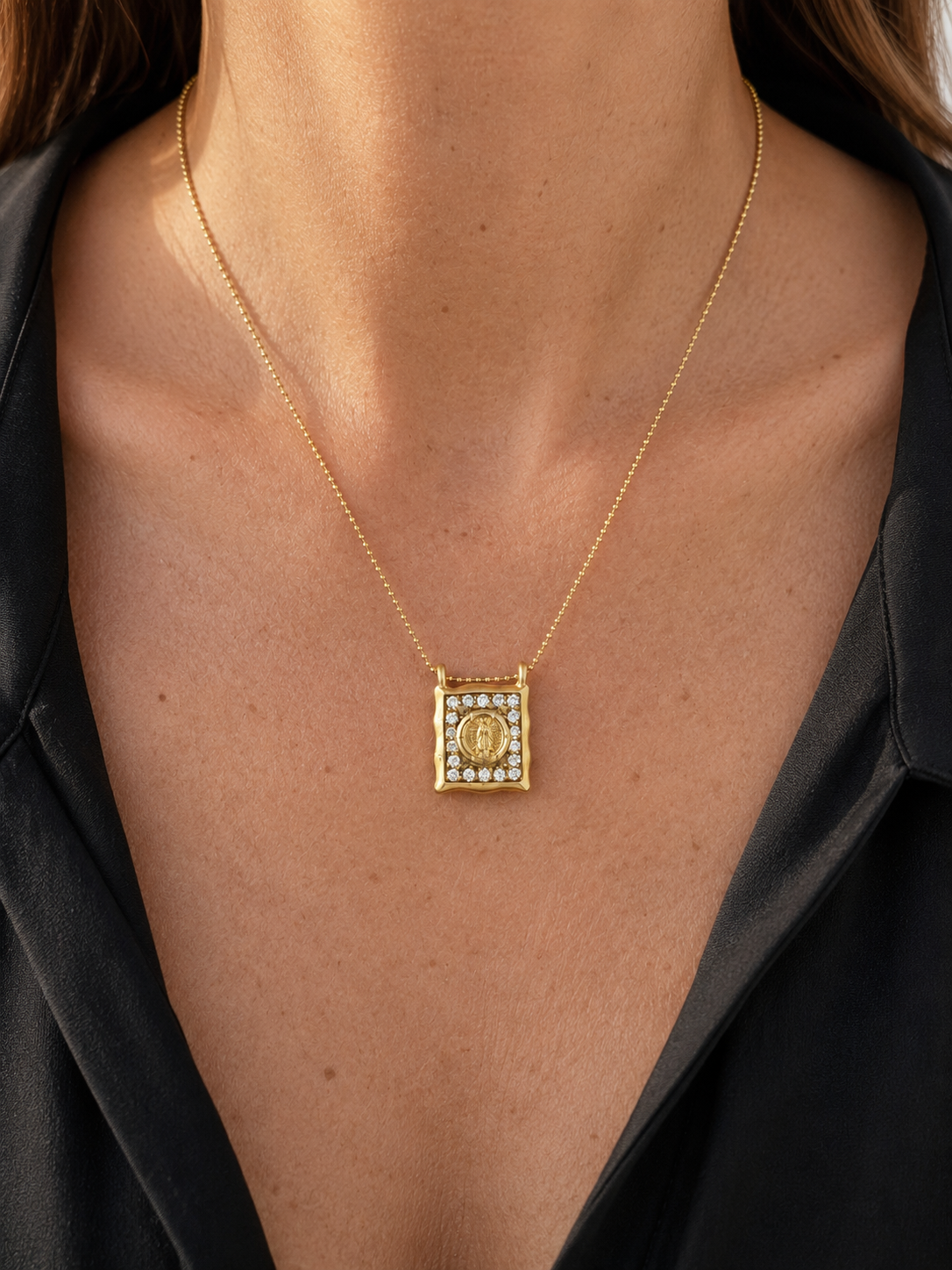 One of a Kind | Guadalupe Swarovski Scapular Necklace
