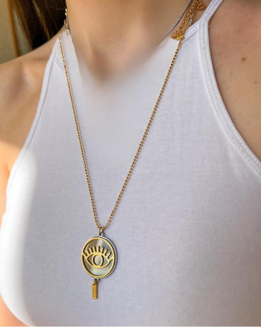 Mirror Eye Amulet Necklace