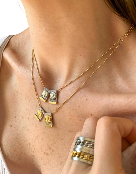 Cuchi Scapular – Guadalupe & Sacred Heart Chain Edition