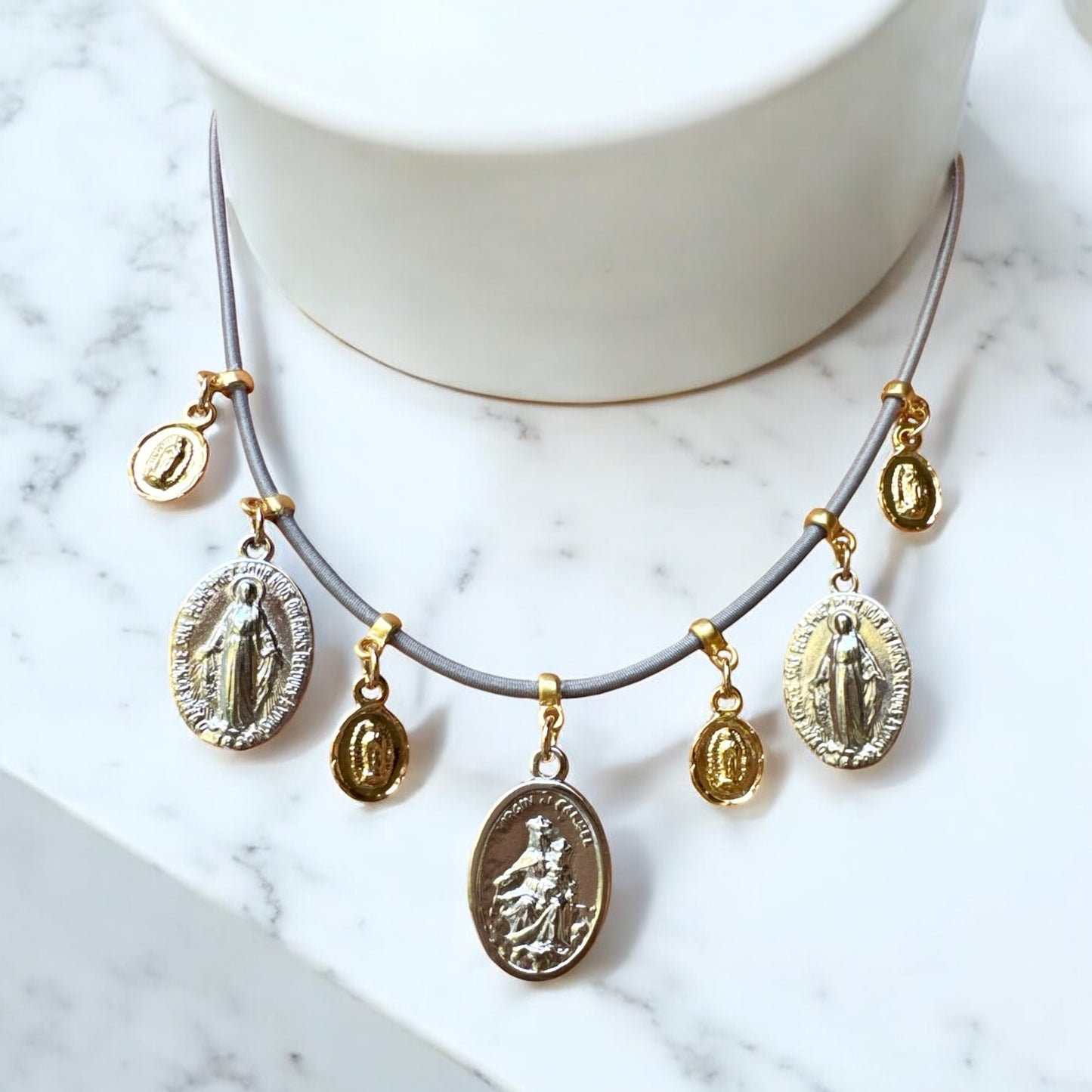 Virgins of Light: Multi-Virgins Medal Necklace